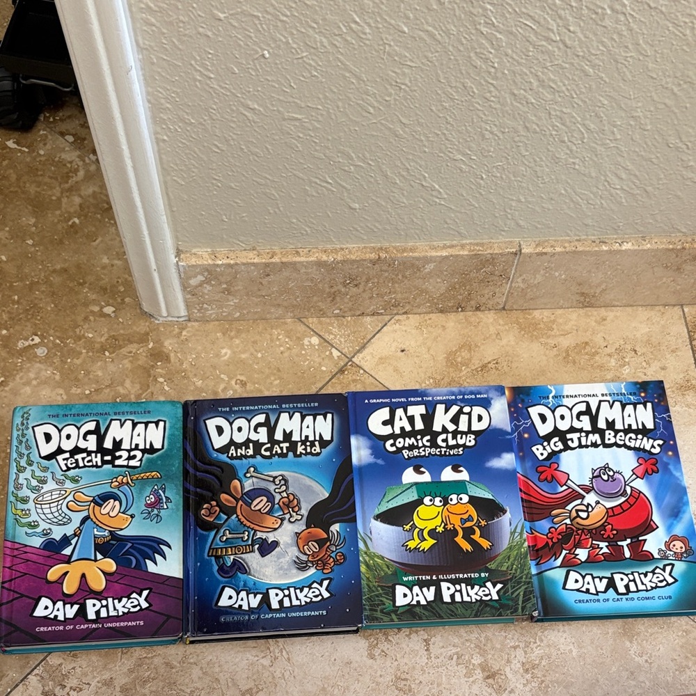 Dog Man and Cat Kid, Dog Man Fetch 22, Cat Kid Comic Club,Dog Man Big Jim Begins